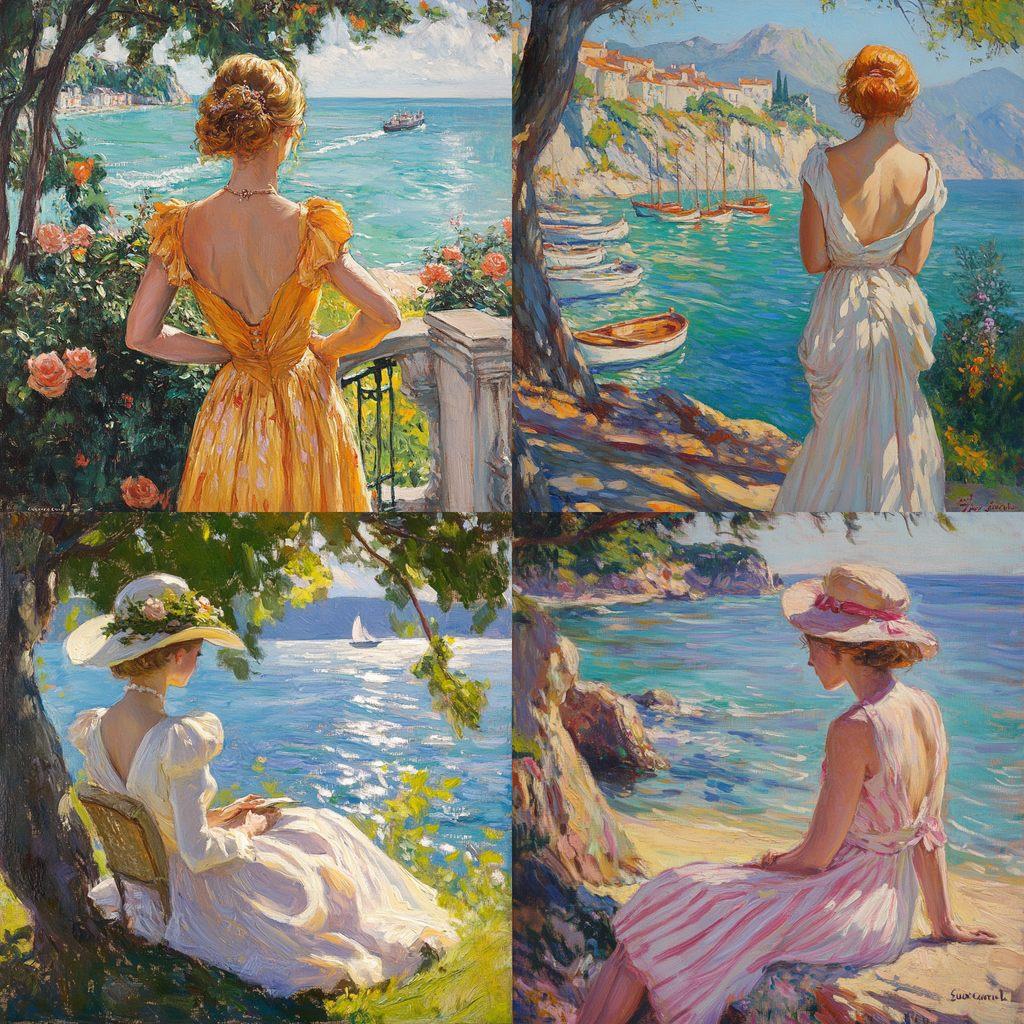 Edward Cucuel style, Midjourney V6.1, render 1 of 4