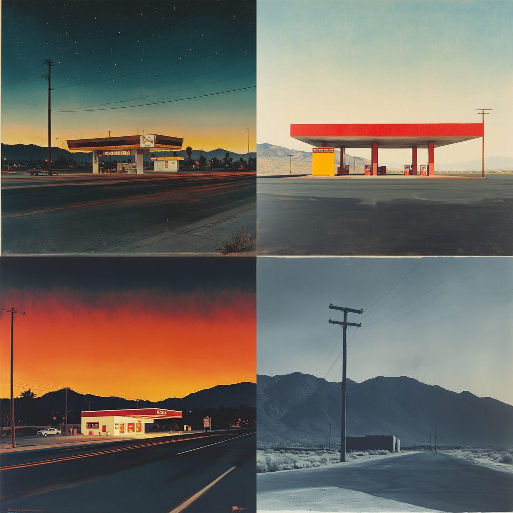 Edward Ruscha style, Midjourney V6.1, render 1 of 4