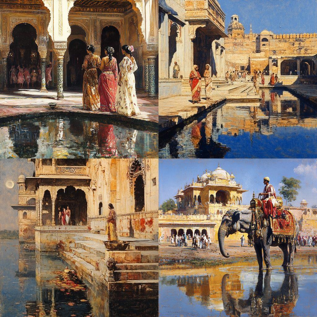 Edwin Lord Weeks style, Midjourney V6.1, render 1 of 4