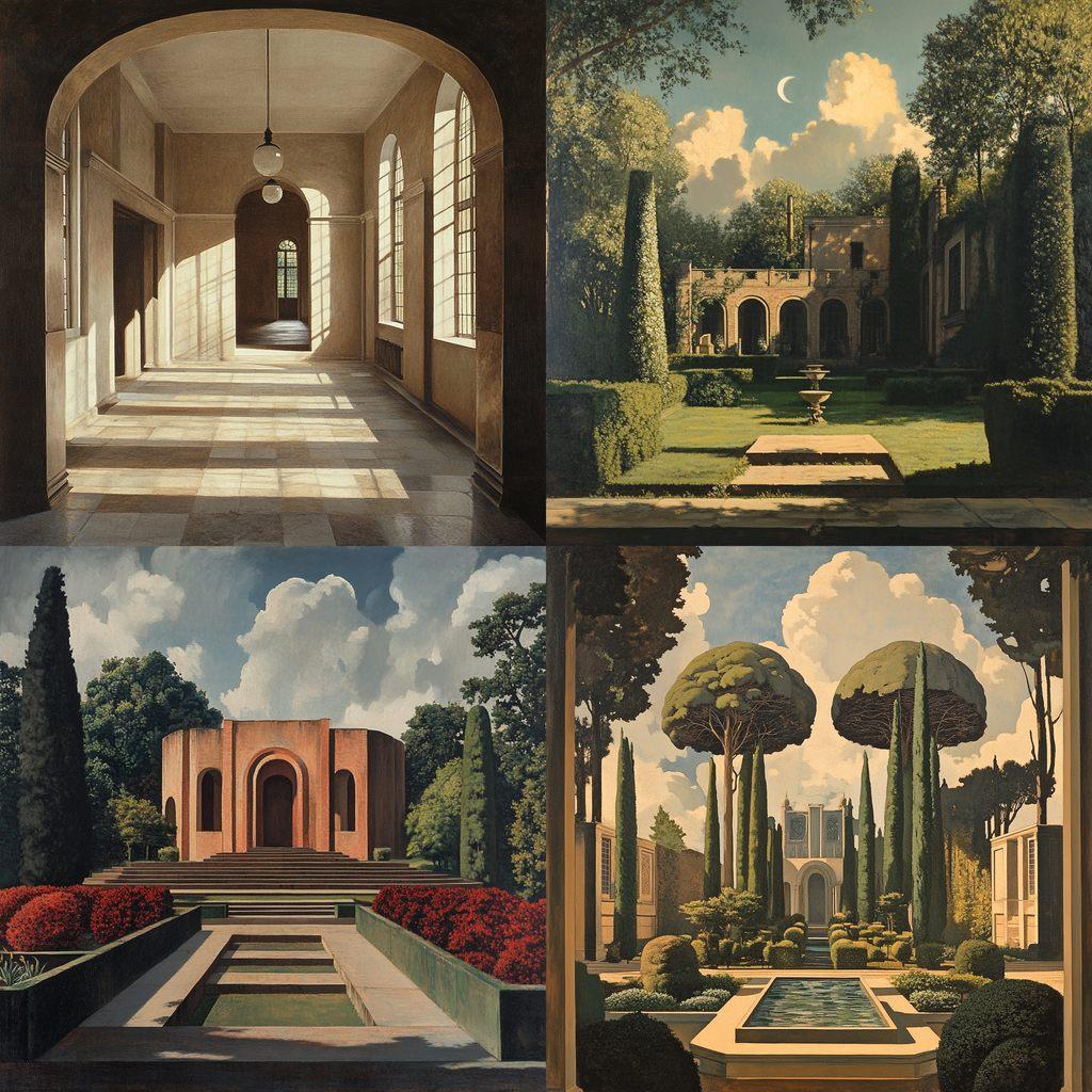 Edwin Lutyens style, Midjourney V6.1, render 1 of 4