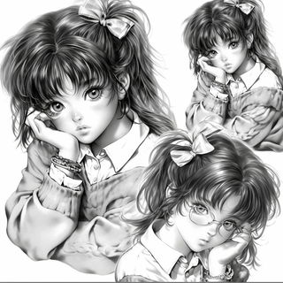 Rainmark Apparition style, Midjourney V6.1: black-and-white manga comic strip