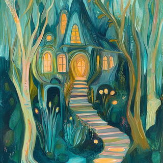 Mandapamorph style, Midjourney V6.1: retro fairy-tale illustration
