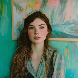 Mandapamorph style, Midjourney V6.1: photographic portrait of female protagonist