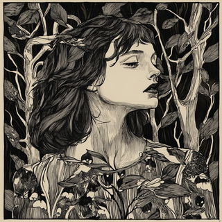 Heliograph Mantis style, Midjourney V6.1: retro fairy-tale illustration