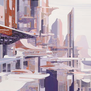 Mythicurbana style, Midjourney V6.1: megacity with futuristic bioarchitecture