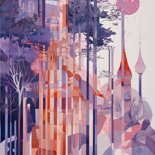 Mythicurbana style, Midjourney V6.1: retro fairy-tale illustration
