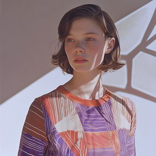 Mythicurbana style, Midjourney V6.1: photographic portrait of female protagonist
