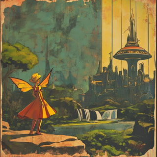Candytopia style, Midjourney V6.1: retro fairy-tale illustration