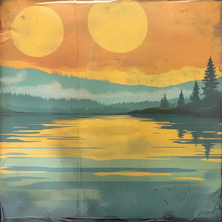Candytopia style, Midjourney V6.1: realistic landscape photograph of quiet dawn