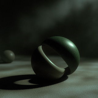 Cliffmist Mineralism style, Midjourney V6.1: abstract 3D render