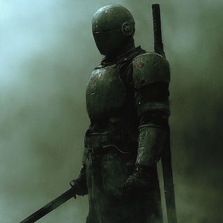 Cliffmist Mineralism style, Midjourney V6.1: concept art character design of retropunk steam knight