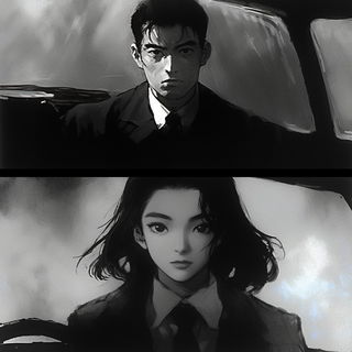 Cliffmist Mineralism style, Midjourney V6.1: black-and-white manga comic strip
