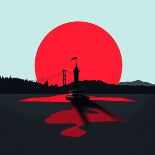 Inkastellar style, Midjourney V6.1: bold minimalist logo design for Istanbul city municipal services