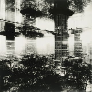 Blackthread Puppetarium style, Midjourney V6.1: megacity with futuristic bioarchitecture