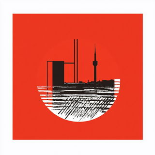 Blackthread Puppetarium style, Midjourney V6.1: bold minimalist logo design for Istanbul city municipal services