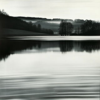 Blackthread Puppetarium style, Midjourney V6.1: realistic landscape photograph of quiet dawn