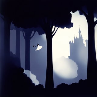 Compasswoodcut style, Midjourney V6.1: retro fairy-tale illustration
