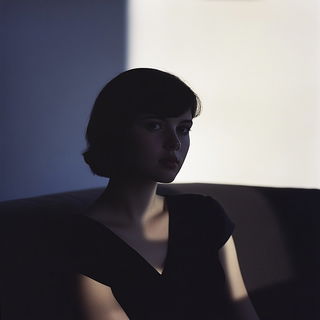 Compasswoodcut style, Midjourney V6.1: photographic portrait of female protagonist