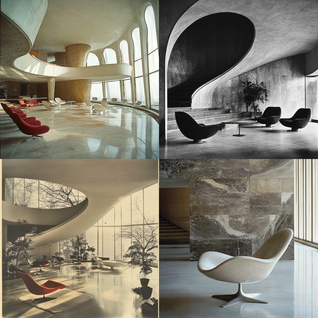 Eero Saarinen style, Midjourney V6.1, render 1 of 4