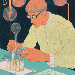 Storymarble style, Midjourney V6.1: editorial illustration for popular scientific magazine cover