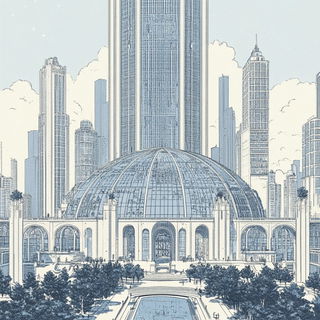 Black Sun Monumentalism style, Midjourney V6.1: megacity with futuristic bioarchitecture