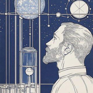 Black Sun Monumentalism style, Midjourney V6.1: editorial illustration for popular scientific magazine cover