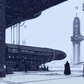 Black Sun Monumentalism style, Midjourney V6.1: cinematic shot from sci-fi movie