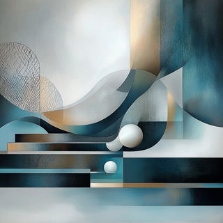 Stratacollage style, Midjourney V6.1: abstract 3D render