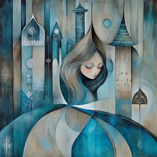 Stratacollage style, Midjourney V6.1: retro fairy-tale illustration