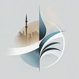 Stratacollage style, Midjourney V6.1: bold minimalist logo design for Istanbul city municipal services