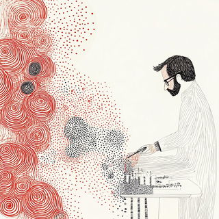 Oxyroot style, Midjourney V6.1: editorial illustration for popular scientific magazine cover