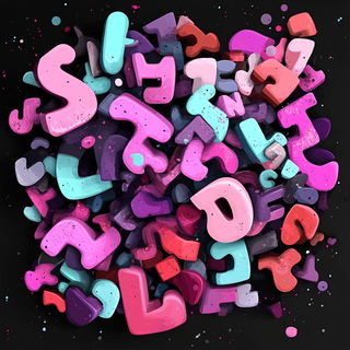 Celularis style, Midjourney V6.1: typographic composition with large letters