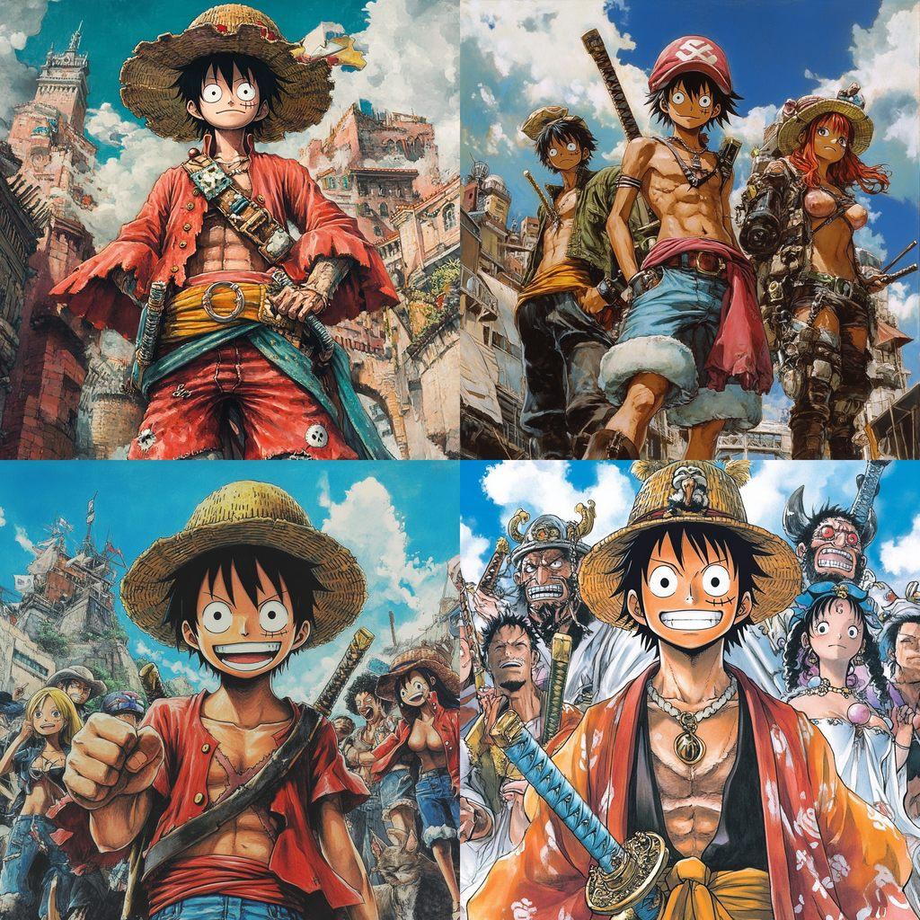 Eiichiro Oda style, Midjourney V6.1, render 1 of 4