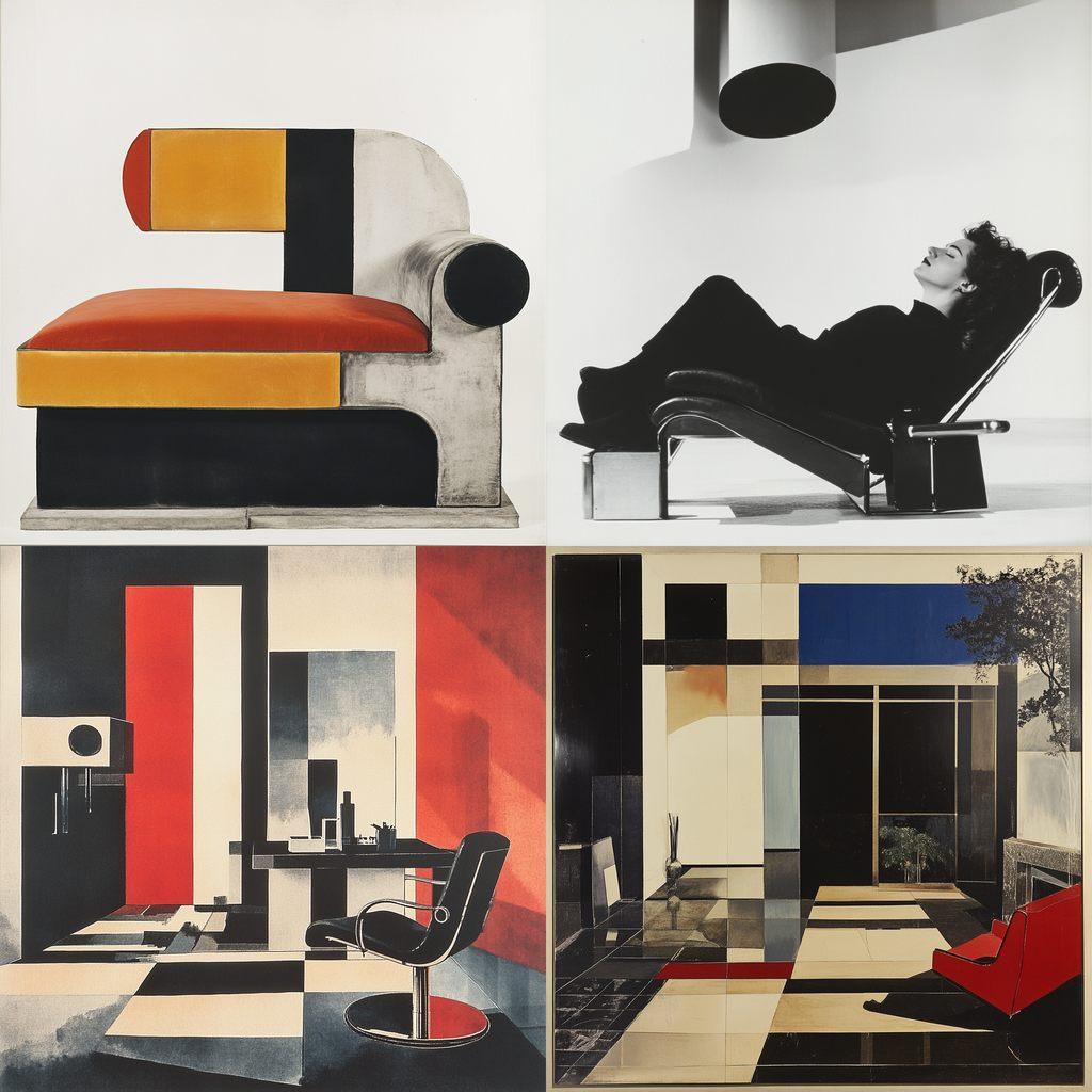 Eileen Gray style, Midjourney V6.1, render 1 of 4