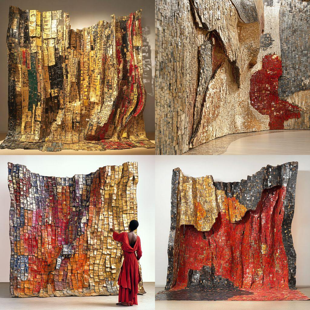 El Anatsui style, Midjourney V6.1, render 1 of 4