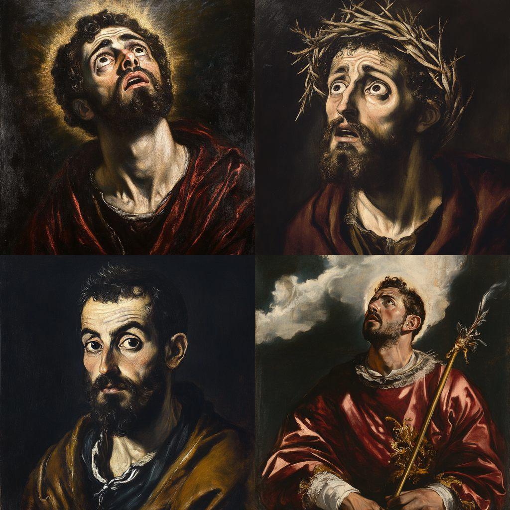 El Greco style, Midjourney V6.1, render 1 of 4