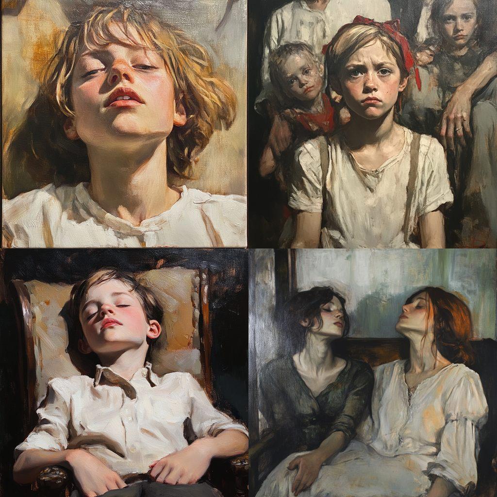 Elizabeth Nourse style, Midjourney V6.1, render 1 of 4
