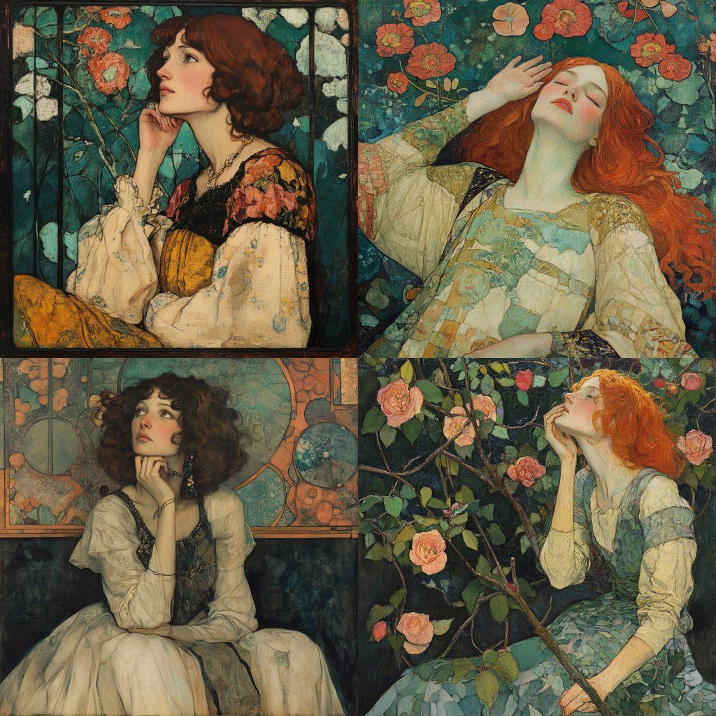 Elizabeth Shippen Green style, Midjourney V6.1, render 1 of 4