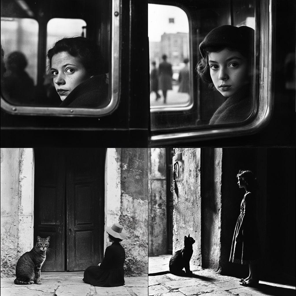Elliott Erwitt style, Midjourney V6.1, render 1 of 4