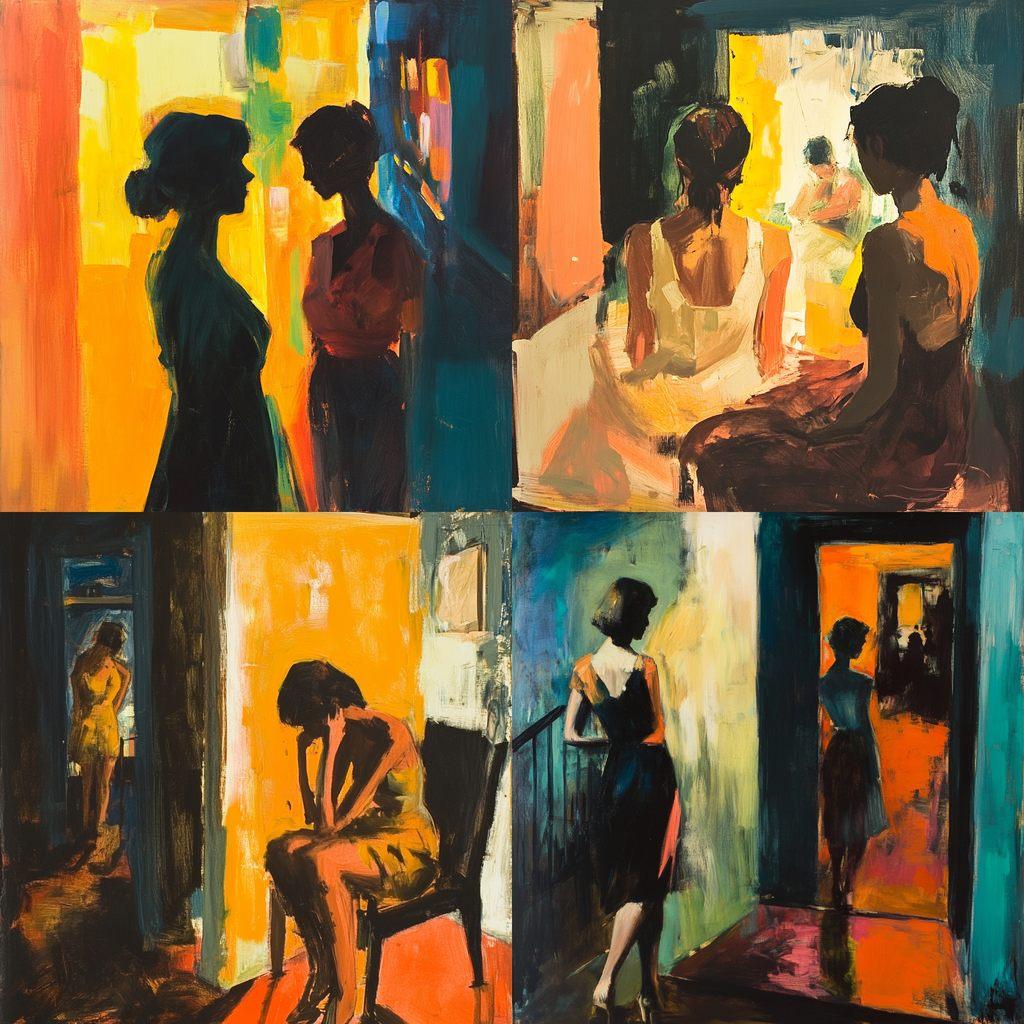 Elmer Bischoff style, Midjourney V6.1, render 1 of 4