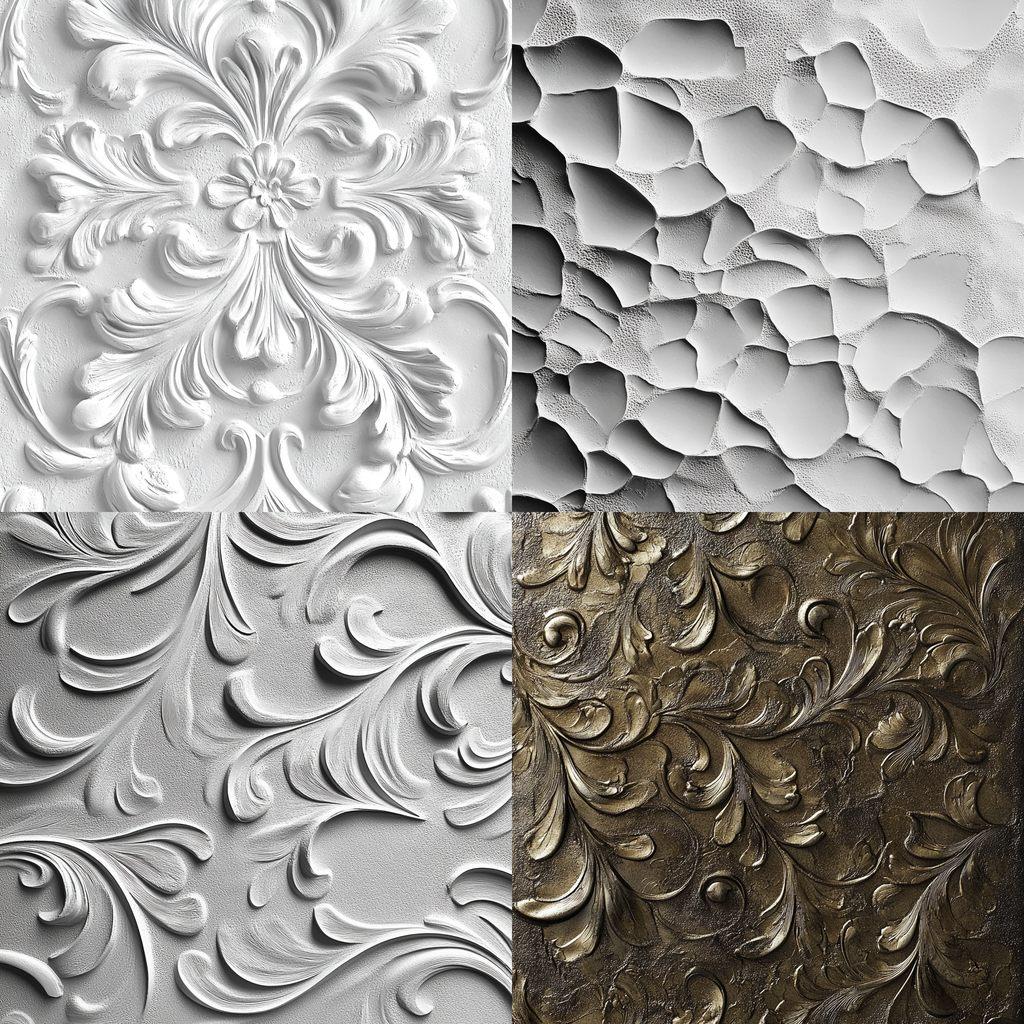Embossed texture style, Midjourney V6.1, render 1 of 4