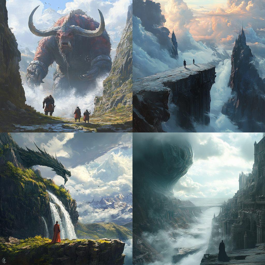 Epic scale style, Midjourney V6.1, render 1 of 4