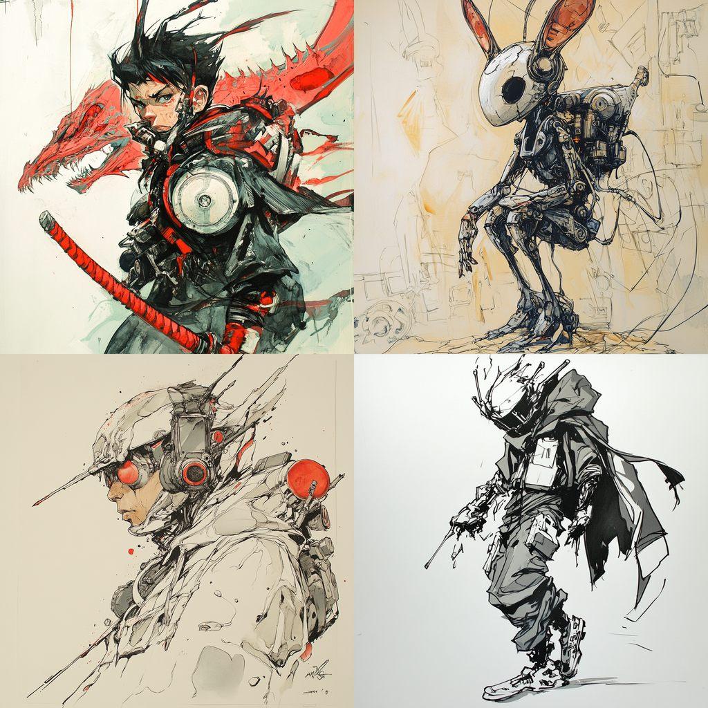 Eric Canete style, Midjourney V6.1, render 1 of 4