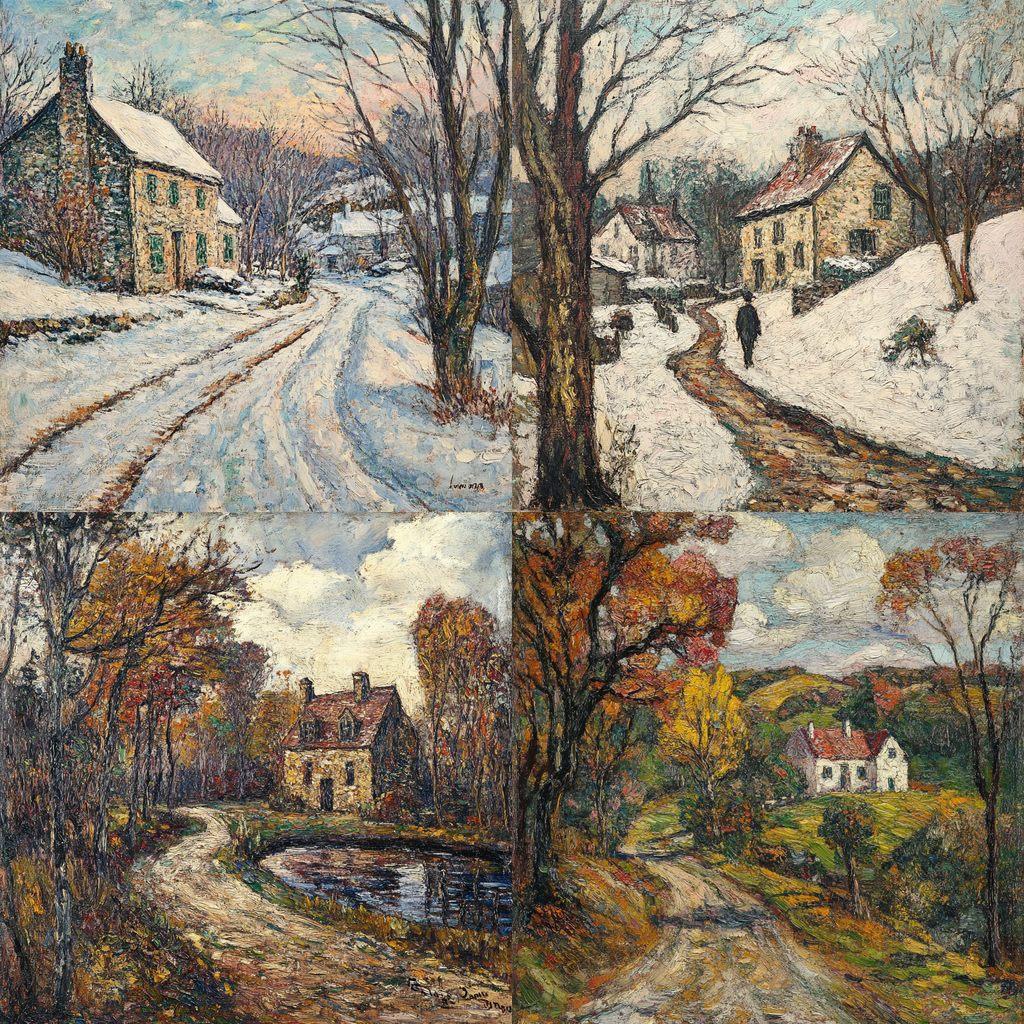 Ernest Lawson style, Midjourney V6.1, render 1 of 4