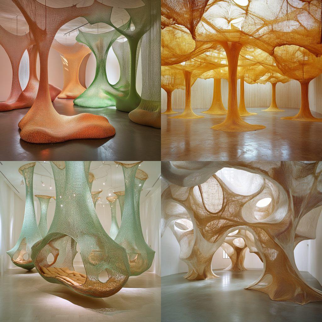 Ernesto Neto style, Midjourney V6.1, render 1 of 4