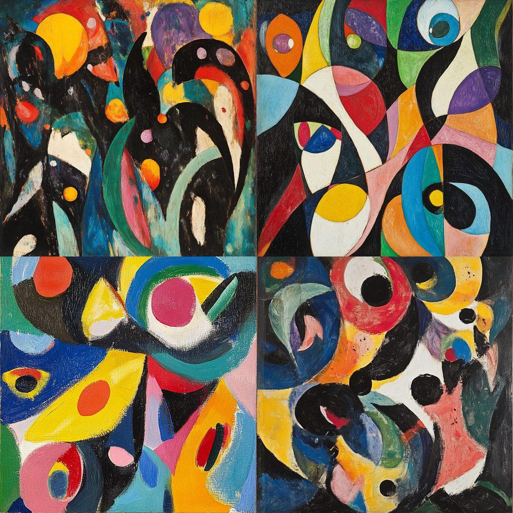 Ernst Wilhelm Nay style, Midjourney V6.1, render 1 of 4