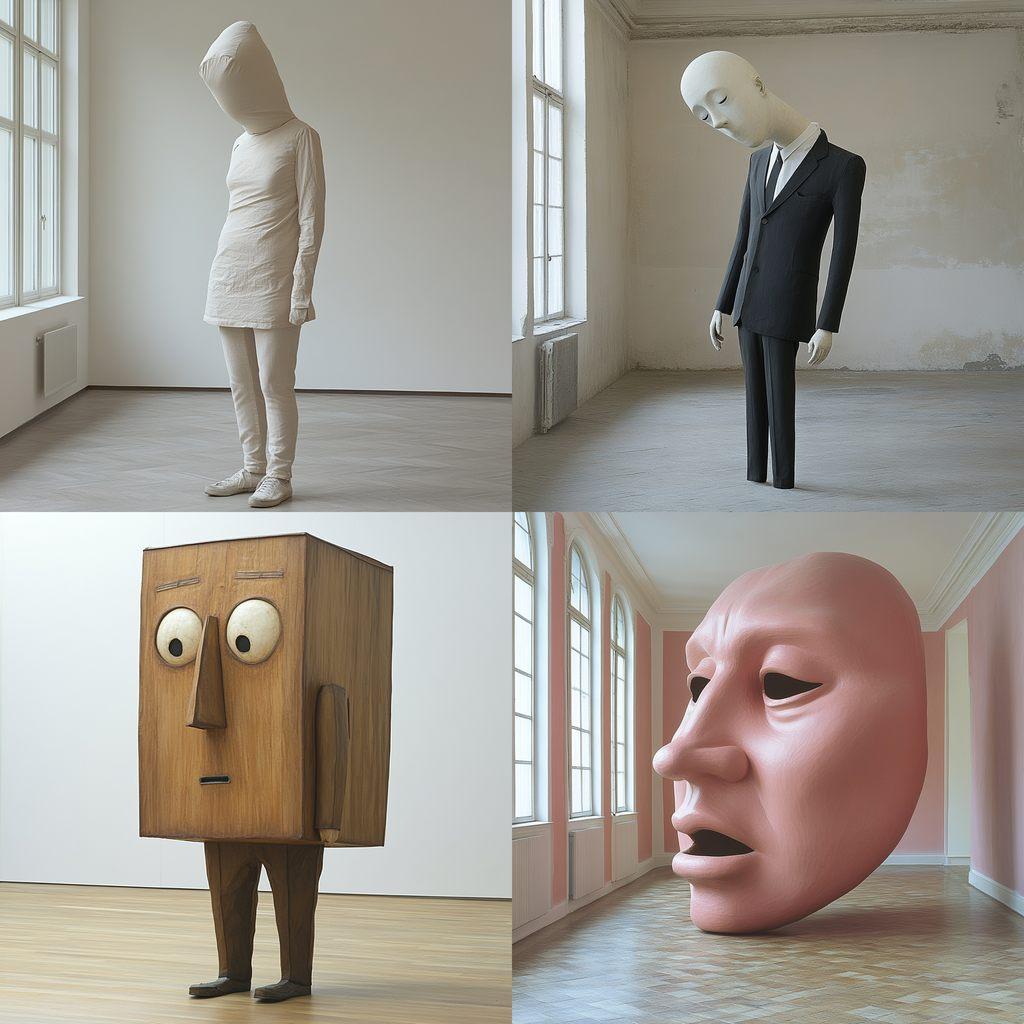 Erwin Wurm style, Midjourney V6.1, render 1 of 4