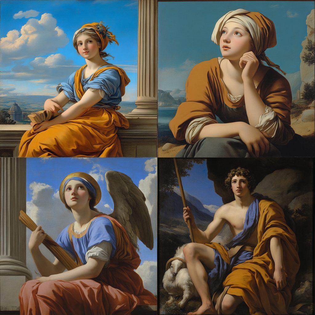 Eustache Le Sueur style, Midjourney V6.1, render 1 of 4