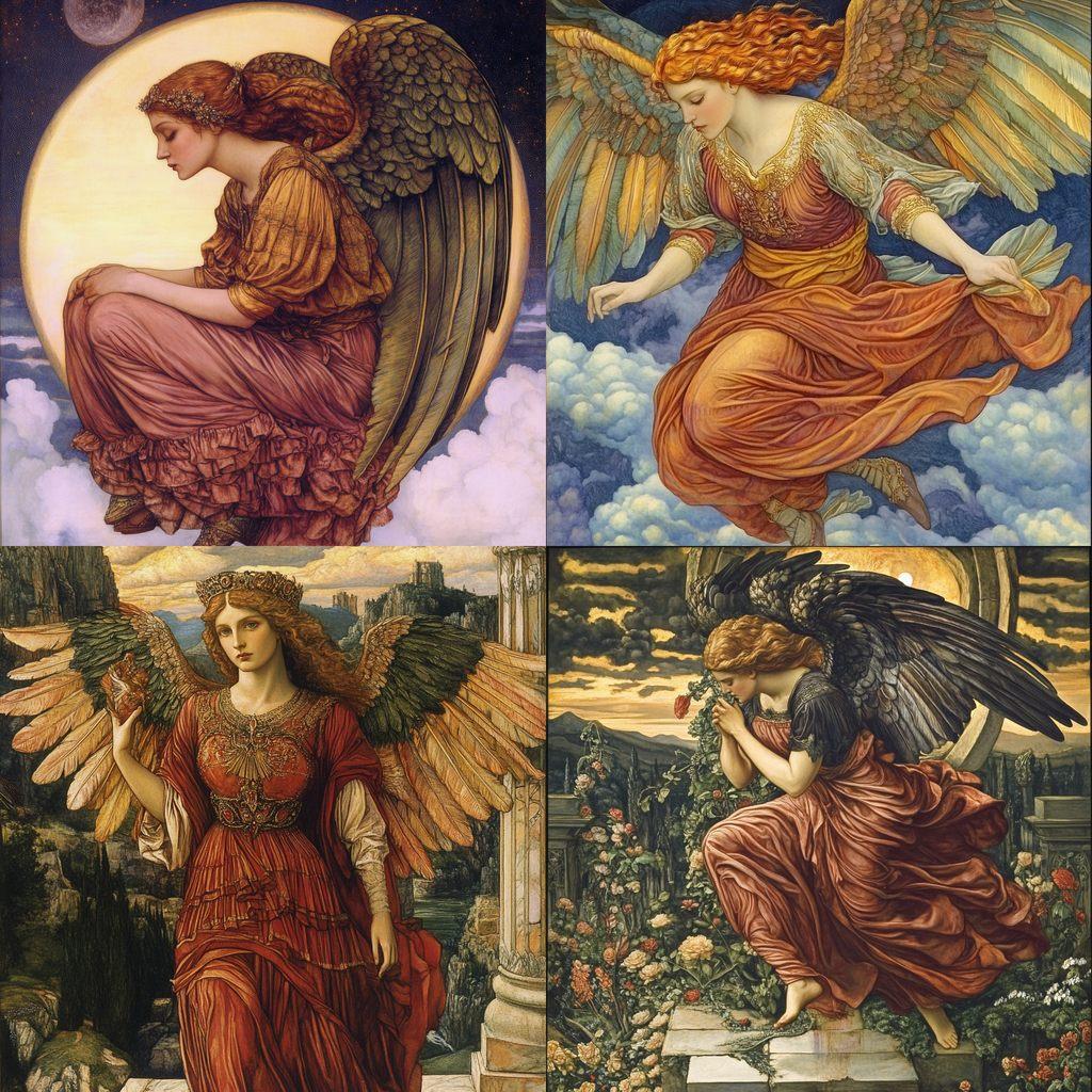 Evelyn De Morgan style, Midjourney V6.1, render 1 of 4