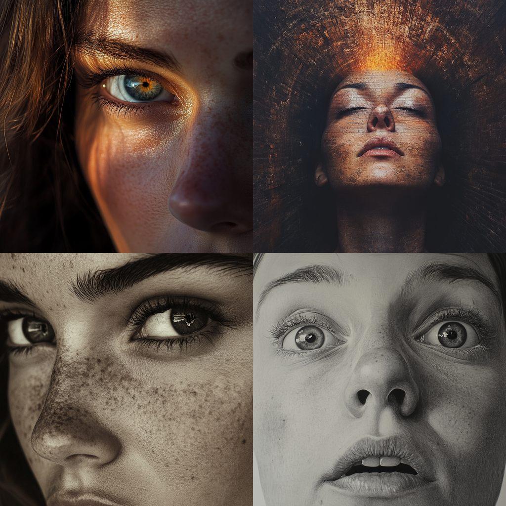 Extreme wide portrait style, Midjourney V6.1, render 1 of 4